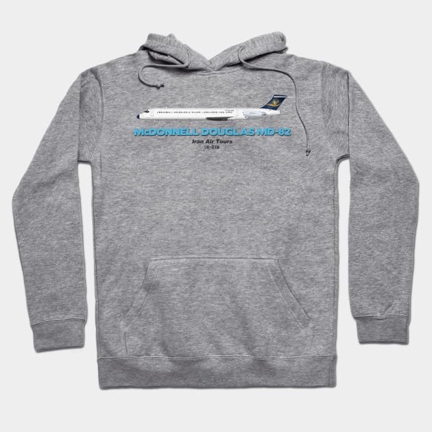 McDonnell Douglas MD-82 - Iran Air Tours Hoodie by TheArtofFlying